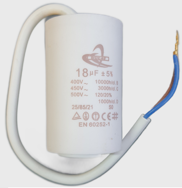 خازن 18 میکروفاراد 450 ولت روغنی کابلی