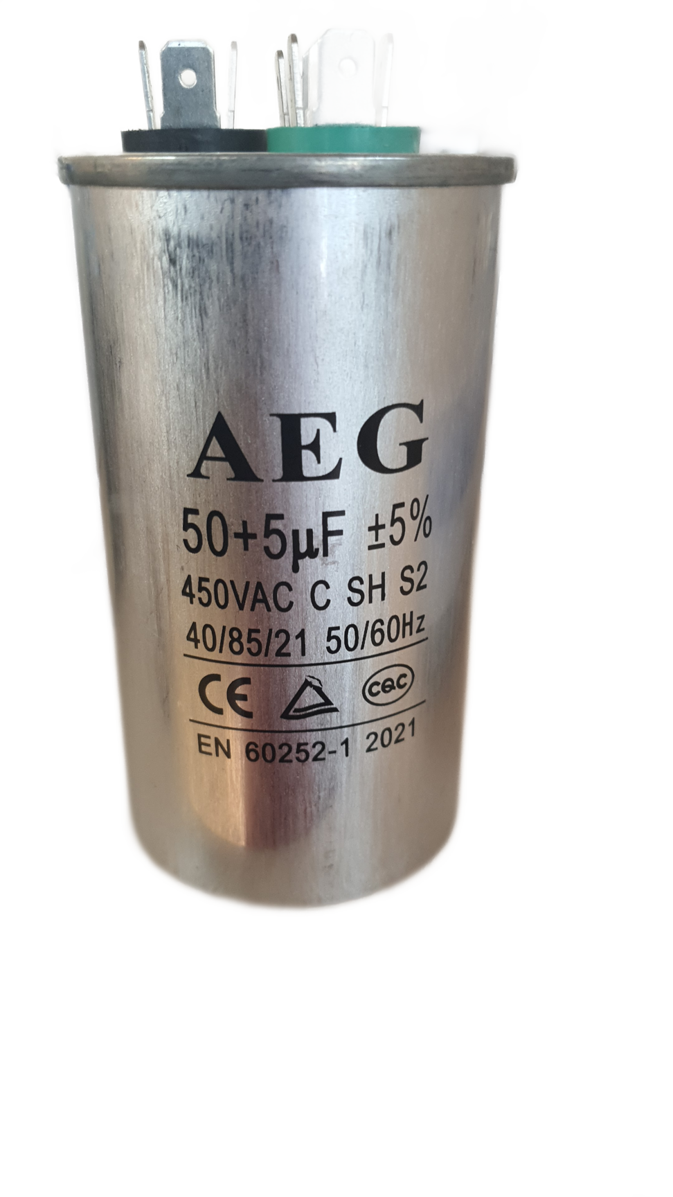 خازن کولر گازی 50+5 میکروفاراد 450 ولت دوظرفیتی