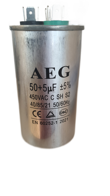 خازن کولر گازی 50+5 میکروفاراد 450 ولت دوظرفیتی