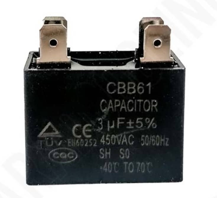 خازن کتابی 3میکروفاراد 450 ولت