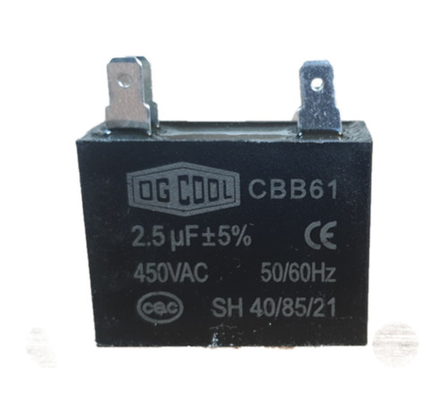 خازن 2/5uf -450v کتابی فیشی