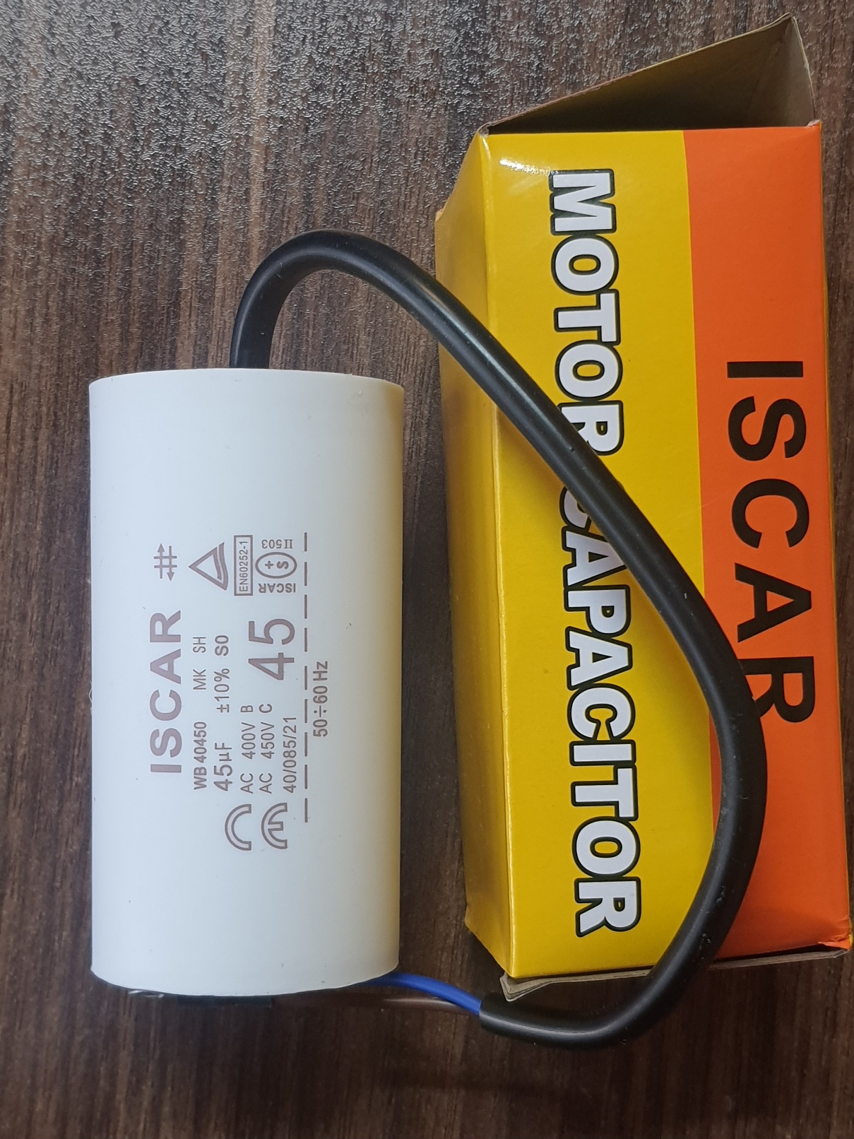 خازن روغنی ۴۵ میکروفاراد ۴۵۰ولت کابلی