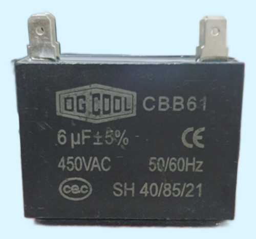 خازن 6 میکروفاراد 450 ولت کتابی فیشی