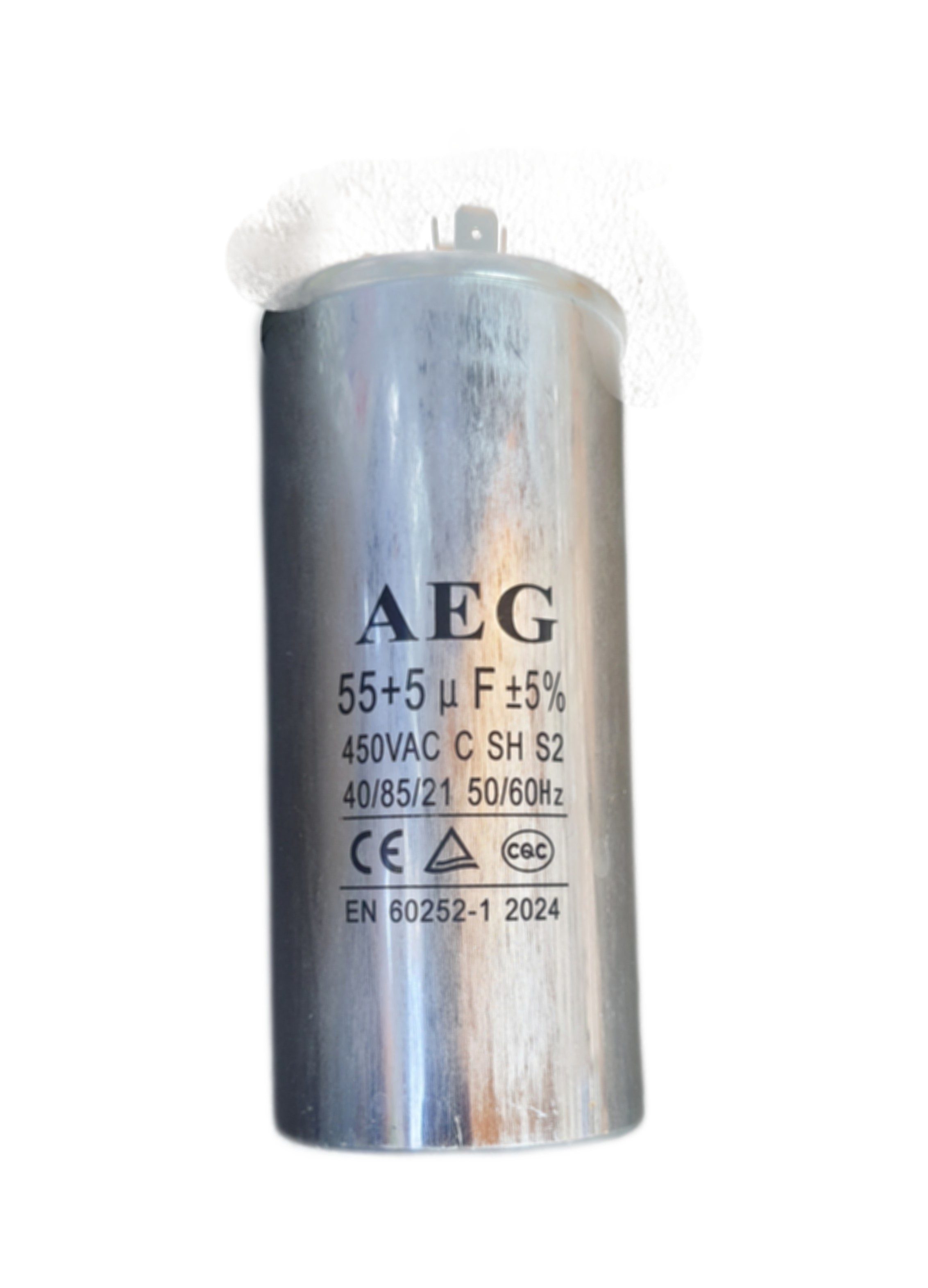 خازن 5+55 میکروفاراد 450 ولت کولری فیشی