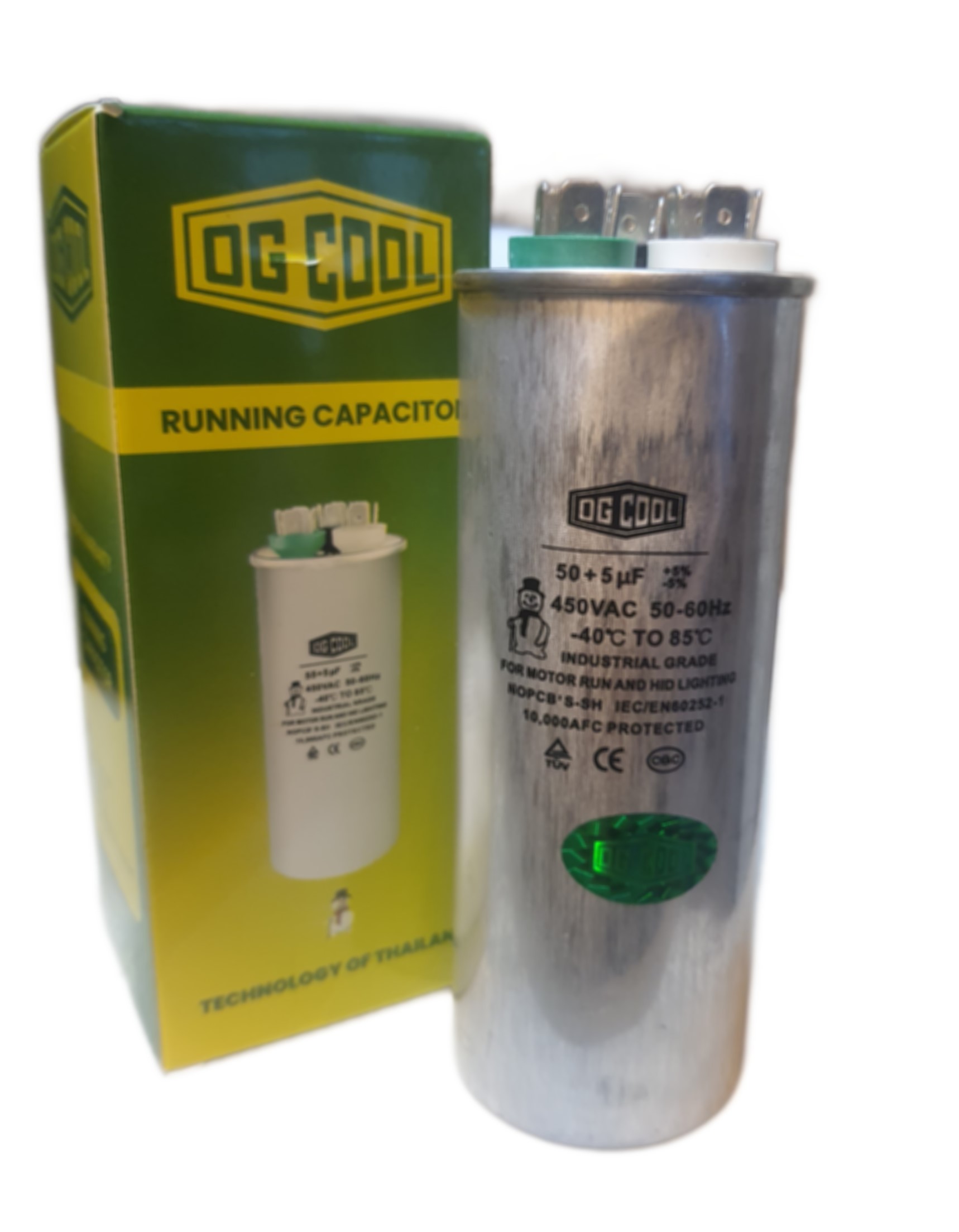 خازن کولر گازی 5+45 میکروفاراد 450 ولت دو ظرفیتی