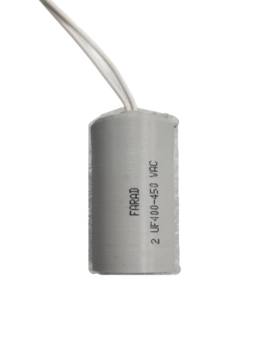 خازن 2 میکروفاراد 450 ولت سیم دار استوانه ایی