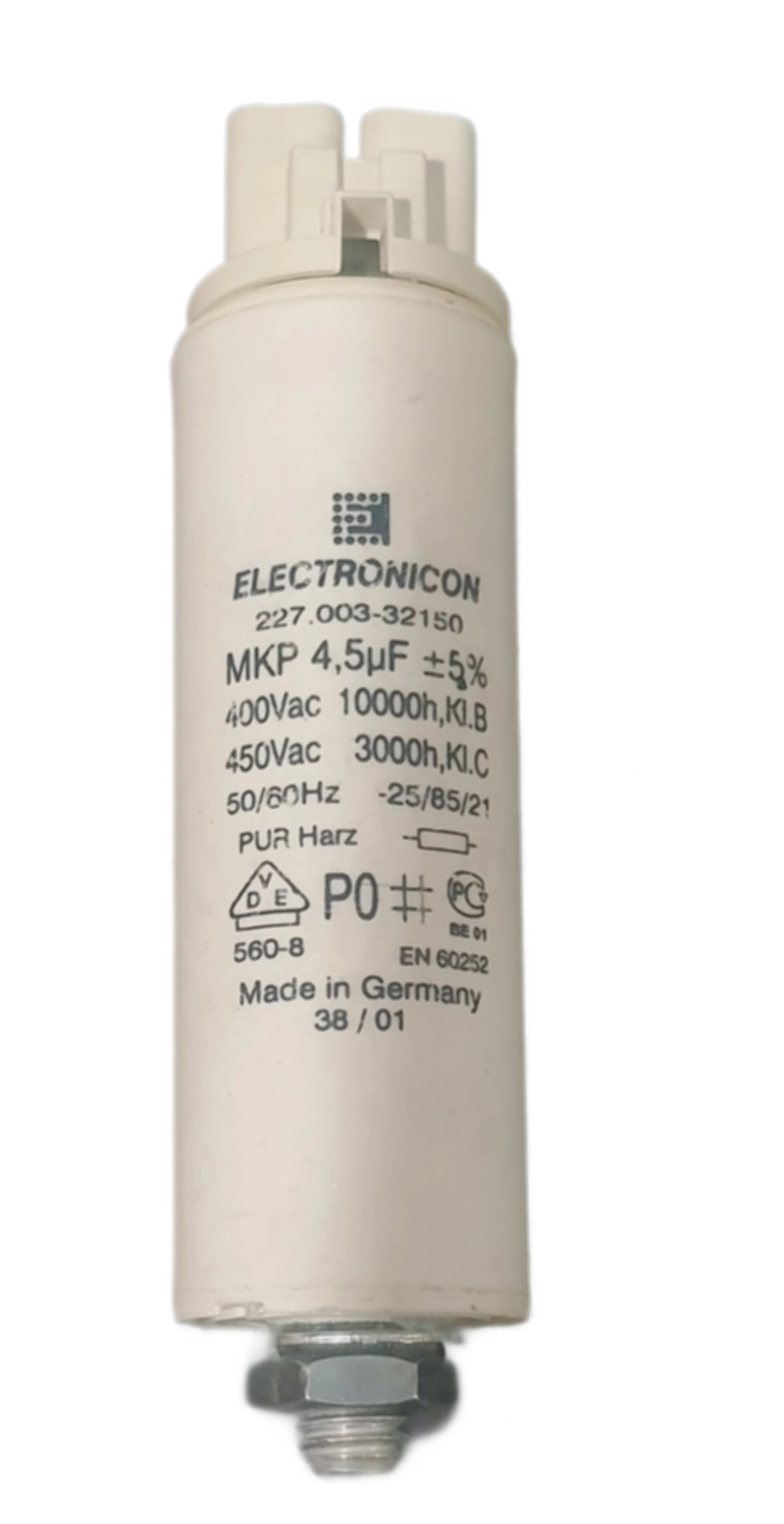 خازن 4/5uf-450v سوکتی آلمانی