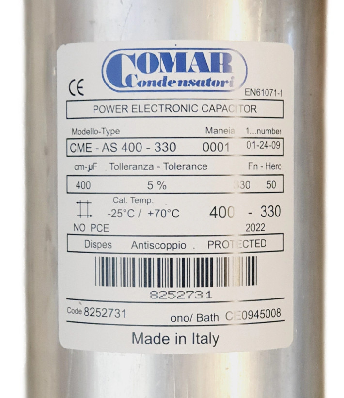 خازن روغنی 400uf-330v کمار