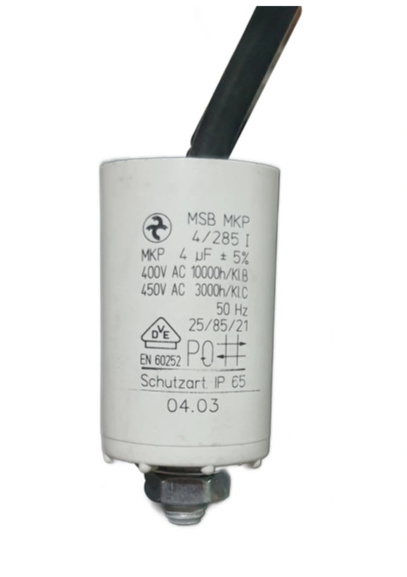 خازن 4 میکروفاراد 450 ولت روغنی AEG کابلی