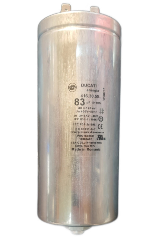 خازن روغنی 83μF-400v فلزی فیشی دوکاتی