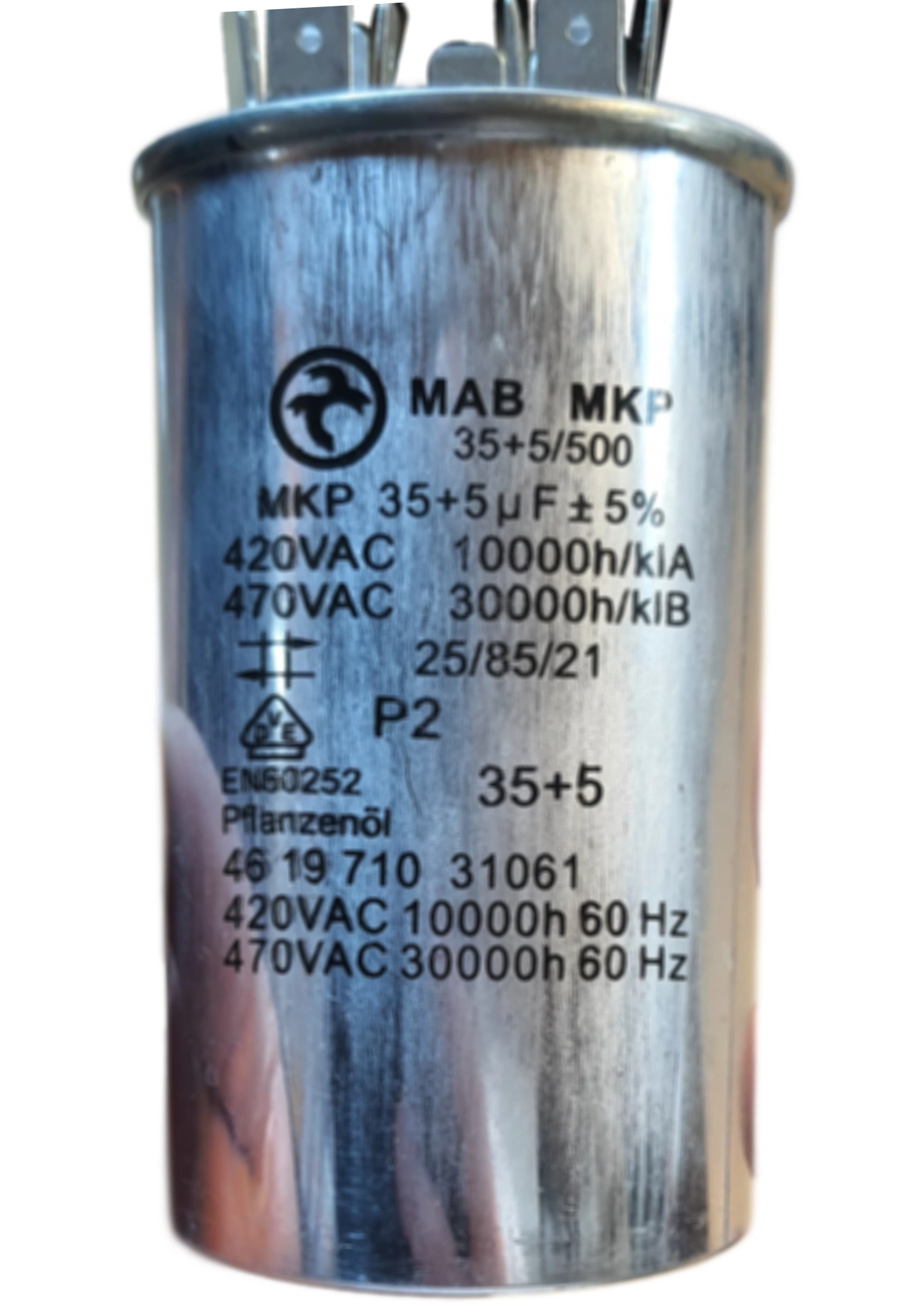 خازن کولری ۵+۳۵ دو ظرفیتی