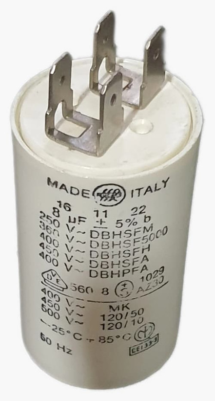 خازن روغنی 8 میکروفاراد 450 ولت-ducati
