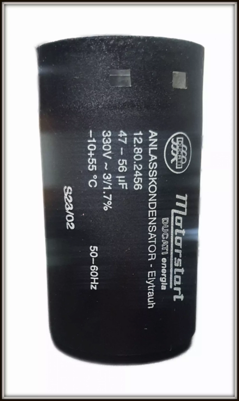 خازن استارت 56-47 میکروفاراد 330 ولت دوکاتی