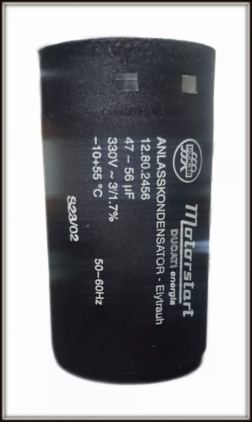 خازن استارت 56-47 میکروفاراد 330 ولت دوکاتی