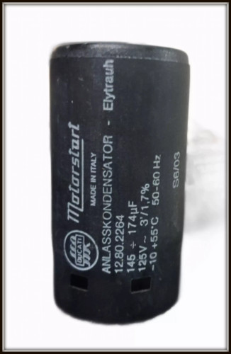 خازن دوکاتی ۱۴۵-۱۷۴ میکروفاراد ۱۲۵ ولت، اصلی، مناسب موتورهای گازی/بنزینی، کیفیت عالی.