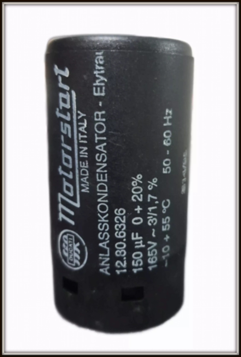 خازن استارت 150μF میکروفاراد 165 ولت دوکاتی