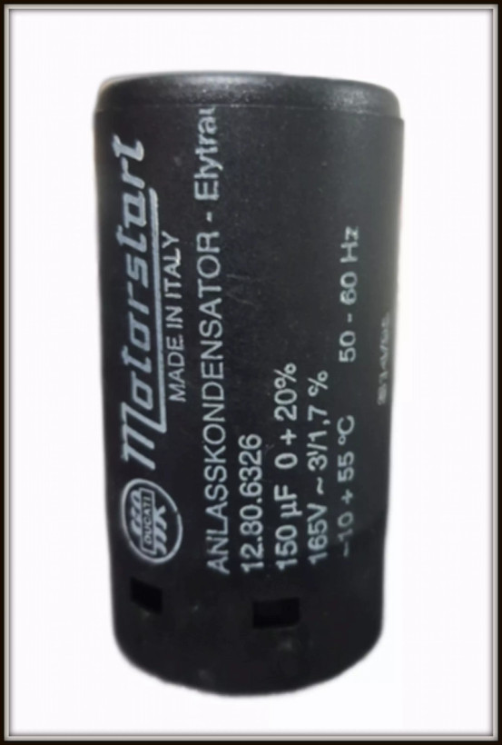 خازن استارت 150μF میکروفاراد 165 ولت دوکاتی