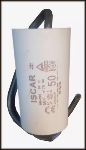 خازن روغنی ۵۰ میکرو فاراد ۴۵۰ ولت کابلی