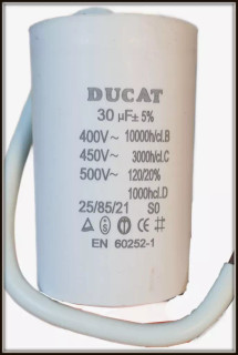 خازن روغنی دائم کار 30µF 450V