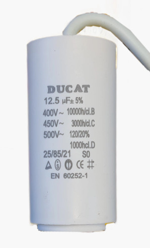 خازن 12.5uf میکروفاراد 450v ولت کابلی