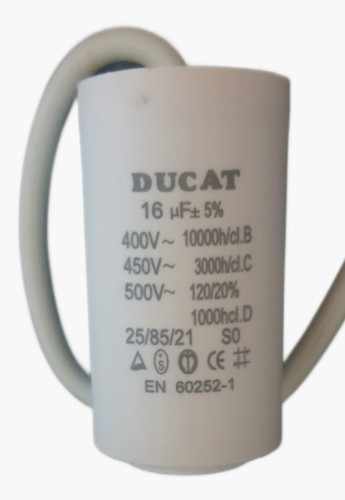 خازن 16میکرفاراد 450 ولت روغنی دائم کار کابلی