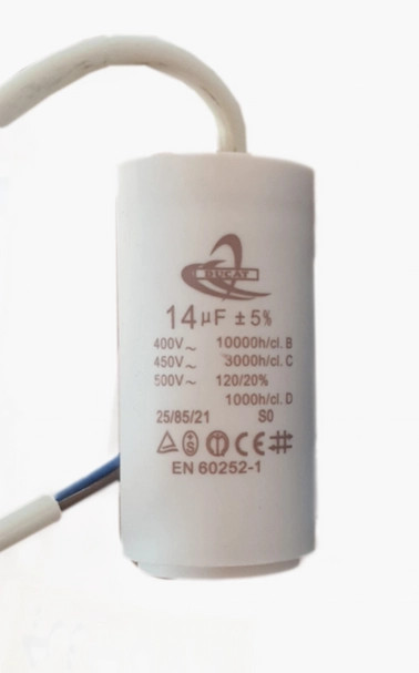 خازن 14میکروفاراد 450 ولت کابلی