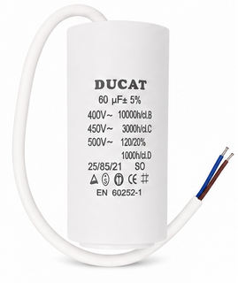 خازن موتور دوکات DUCAT ظرفیت 60 میکروفاراد