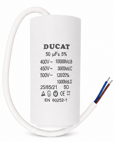 خازن موتور دوکات DUCAT ظرفیت 50 میکروفاراد