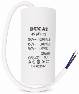 خازن موتور دوکات DUCAT ظرفیت 45 میکروفاراد