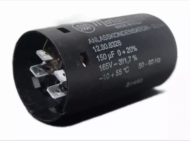 خازن استارت 88-106 میکروفاراد 125 ولت دوکاتی ایتالیا اصل مناسب موتور تکفاز و کولر